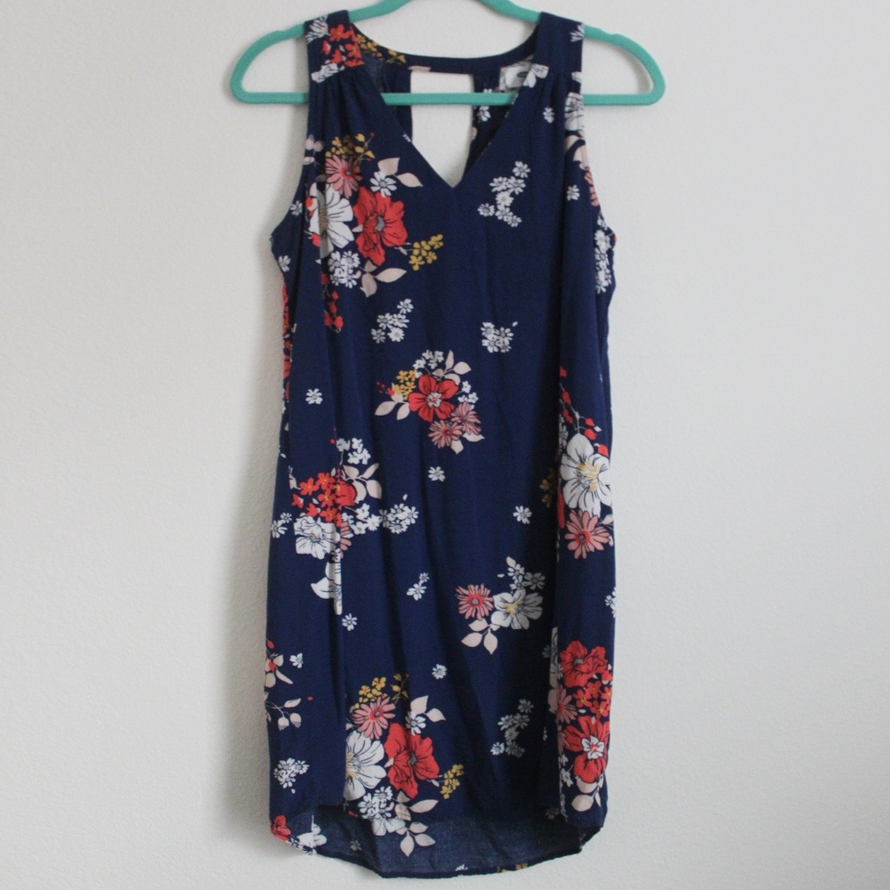 Old Navy Blue Floral Spring Dress